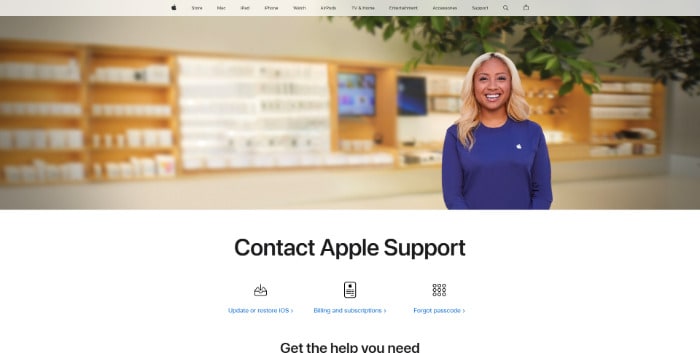 APPLE SUPPORT CONTACT