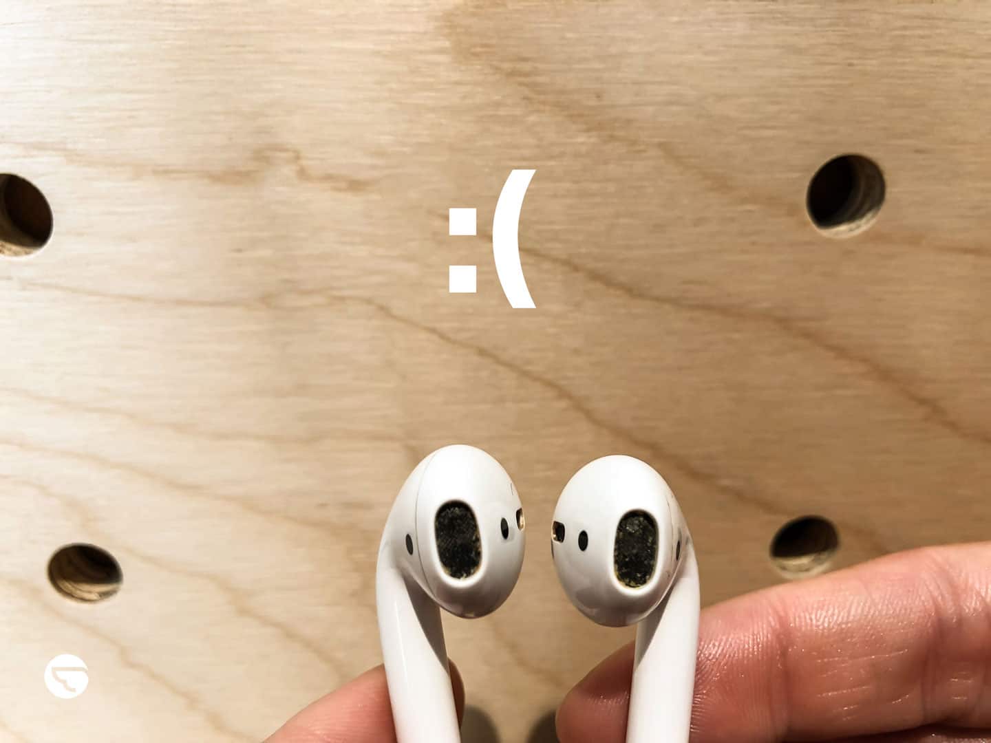 Cleaning AirPods earwax
