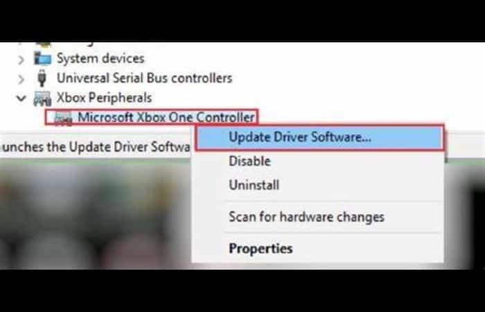 Update Xbox One Controller Drivers Device Manager