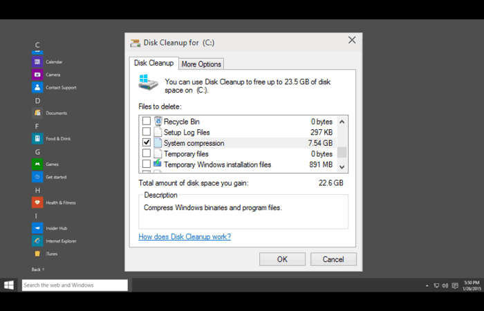 Free Up Disk Space Windows