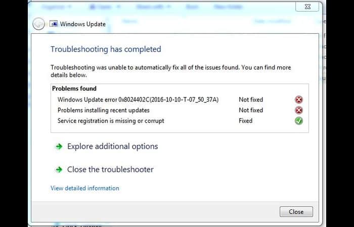 Windows 7 Update Troubleshooter