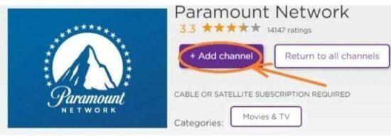 Activate ParamountNetwork on Roku