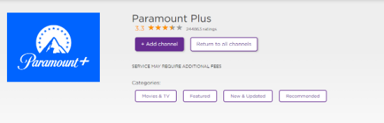 Activate Paramountplus.com on Roku