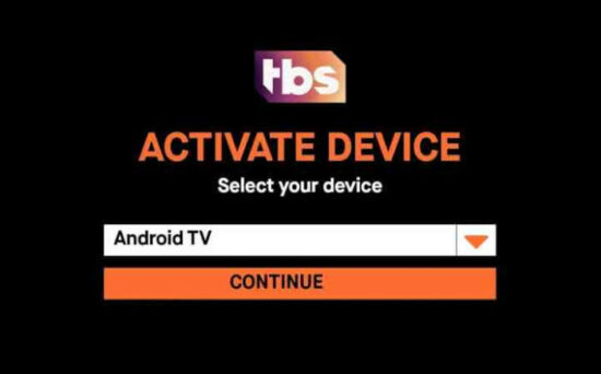 Activate TBS.com on Android TV