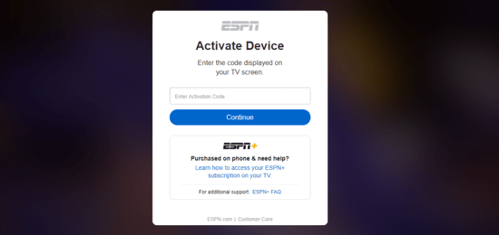 Common Issues while Activating Espn